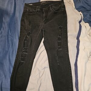 Torrid Black Distressed Skinny Jeans